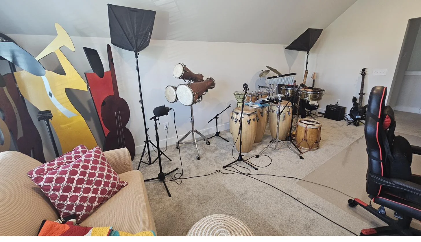 Abe's home music and production studio
