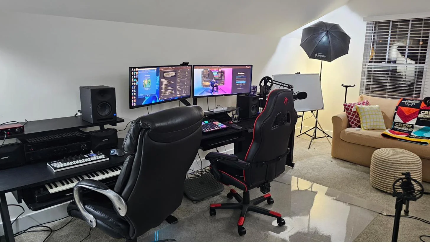 Abe's home music studio