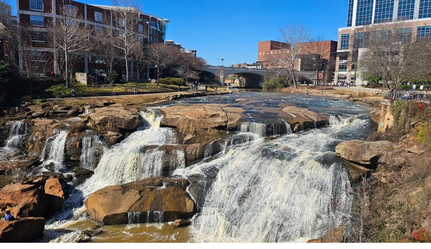 Waterfall at Falls Park, Greenville SC